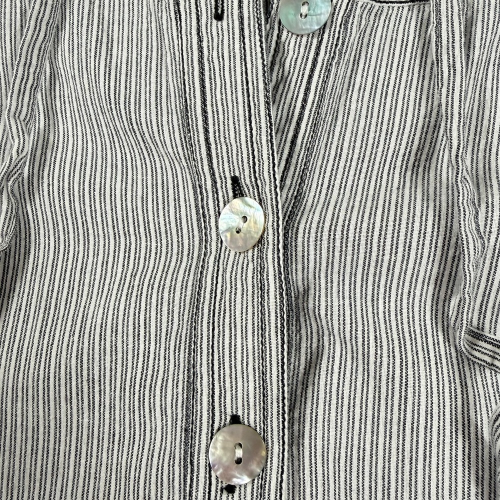 NorthStyle Womens Lightweight Cotton Jacket Sz M Striped Hooded Beach Fisherman - Picture 8 of 8